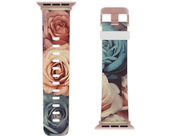 Bracelet de montre Rose minimaliste pour Apple Watch 7.5 8 38mm 39mm 40mm 41mm 42mm 43mm 44mm Bracelets de montre Apple Accessoires À la mode Kawaii