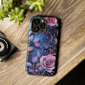 Roses and Vines Floral Tough Case for iphone 15 Pro Max 15 Pro 15 Plus iphone 15 Case 14 13 12 11 XR XS X 8 Flower Phonr Case Retro