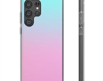 Pink and Blue Pastel Flexi Case for Samsung Galaxy S22 Ultra S22 Plus S22 S21 Ultra S21 Plus S10 S10e Phone Case Colorful Slim Phone Case