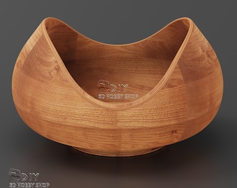 Cuenco de madera - Modelo 3D para fabricación en máquina CNC e impresión 3D