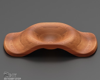 Cuenco de madera - Modelo 3D para fabricación en máquina CNC e impresión 3D