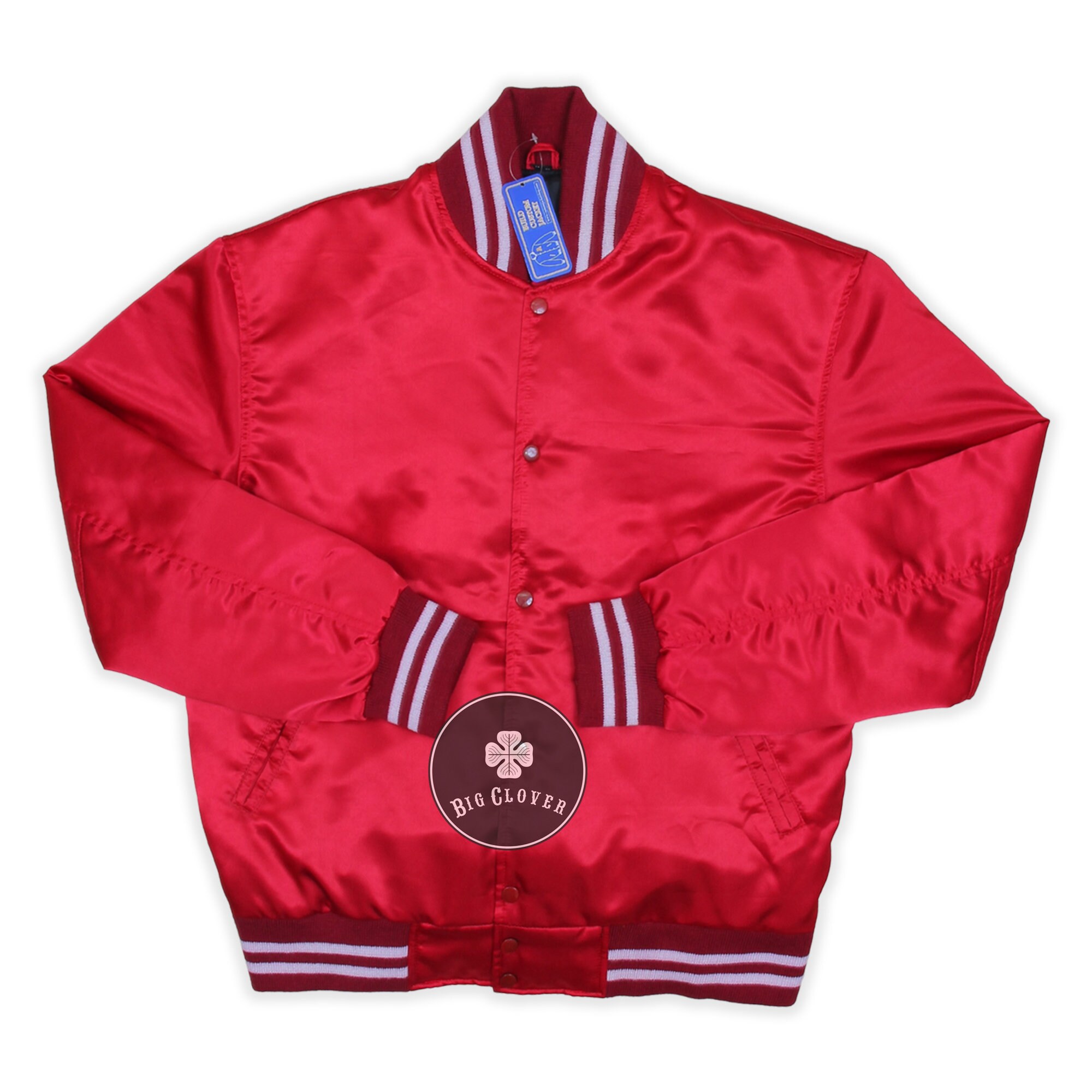 Handmade Red Satin High School Letterman Baseball Bomber Blank Mid Season Varsity Streetwear College Bomber Jacket Etsy UK