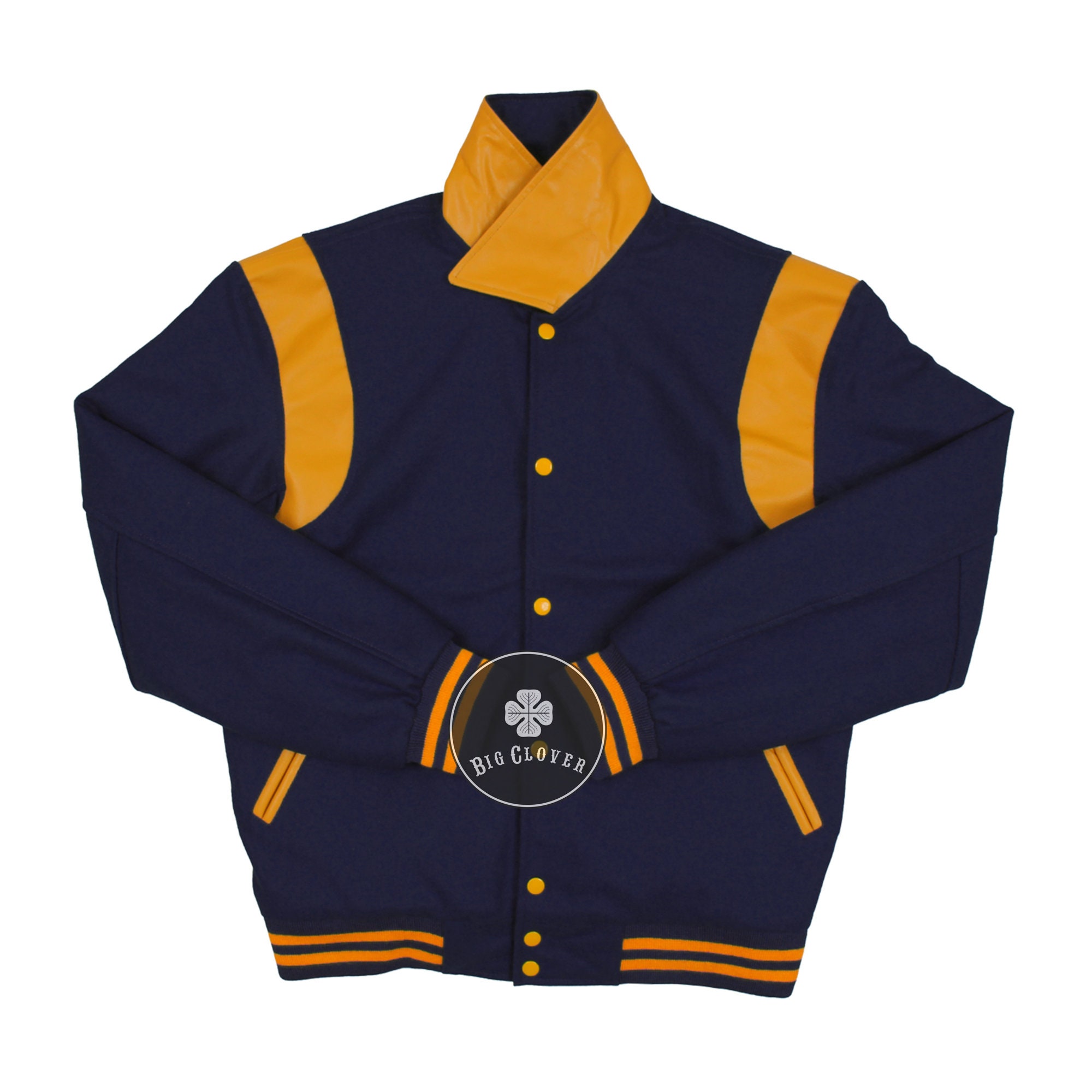 80s USA製 melton wool sports jacket navy Handmade Navy Melton Wool Varsity Jacket: Leather Inserts - Etsy