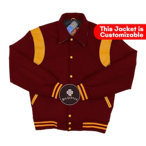Maroon Varsity Jacket Etsy