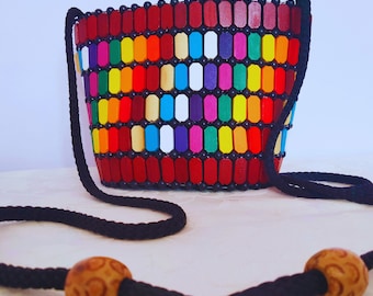 Exceptional, original shoulder handbag for women - Elegant accessory of quality African craftsmanship - Unique authentic item