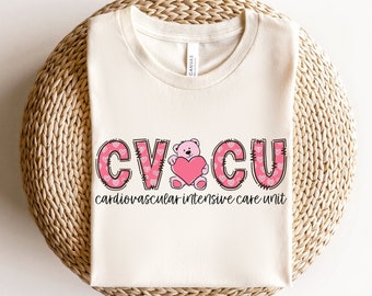 CVICU Nurse Valentines Shirt Gift, Cardiovascular ICU Nurse Valentines Day TShirt Gift, CVICU Nurse Squad Crew Vday Valentines T-Shirt Gift