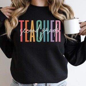 Second Grade Teacher Sweatshirt Gift, Second Grade Squad Crew Sweater, Back to School 2nd Grade Team Crewneck, Hey 2nd Grade Teacher Shirt