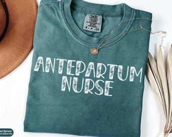Antepartum Nurse Floral Comfort Colors® Shirt Gift, Antepartum RN Sweatshirt,High Risk OB Long Sleeve Tee,Maternity Nurse Crewneck Grad Gift