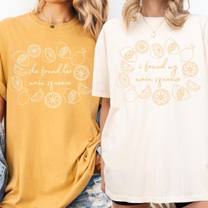 Main Squeeze Lemon Bachelorette Comfort Colors® Custom Shirt, Lemon Citrus Funny Bachelorette Party Shirt, Lemon Themed Bach Bride T-Shirt