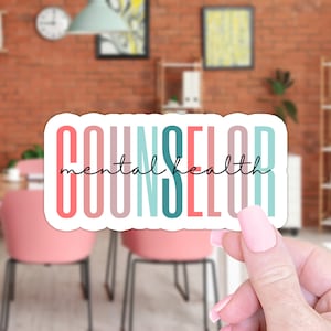 Mental Health Counselor Laptop Sticker Gift, Mental Health Counselor Water Bottle Sticker Student Grad Gift, Mental Health Advocate Gift