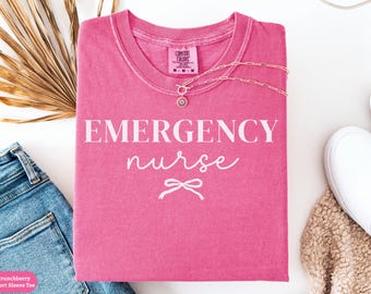 Comfort Colors® Emergency Nurse Shirt, Er Nurse Sweatshirt Gift, Emergency Room Rn Crewneck Sweater, Emergency Trauma Department Nurse Tee