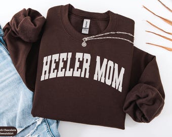 Heeler Mom Sweatshirt Gift, Australian Cattle Dog Shirt, Blue Heeler Crewneck Sweater, Red Heeler Mama Tee, Cattle Dog Owner Gift for Her