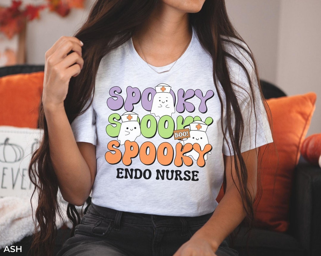 Endo Nurse Spooky Halloween Shirt, Endoscopy Nurse Ghost Halloween