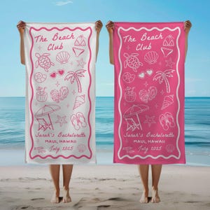 Personalized Bachelorette Beach Towel,Custom Bachelorette Girls Trip Towel,Bachelorette Party Favor Bridesmaid Gift,Pool Bachelorette Towel