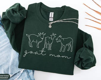 Goat Mom Sweatshirt Gift, Goat Mom Shirt, Goat Mama Crewneck Sweater, Goat Owner Gift, Goat Lover Tee, Farm Animal Mom Gift, Pet Goat Shirt