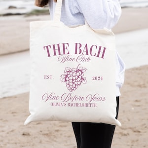 CUSTOM Wine Bachelorette Tote Bag, Personalized Winery Canvas Tote Bag,Napa Sonoma Girls Weekend Bach Party Bag,Wine Bachelorette Favor Gift