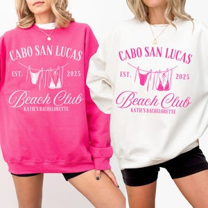 Cabo Bachelorette Sweatshirt, Custom Location Bachelorette Party Shirt Favor,Mexico Social Club Crewneck,Beach Bride Bridesmaid Sweater Gift