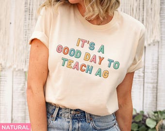 Camiseta de profesor de agricultura, regalo para profesor de agricultura, camiseta de profesor de agricultura con frase "Buen día para enseñar", camiseta de educación sobre agricultura y agricultura.