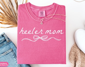 Comfort Colors® Heeler Mom Shirt, Australian Cattle Dog Sweatshirt Gift, Blue Heeler Crewneck Sweater, Red Heeler Mama Tee, Dog Owner Gift