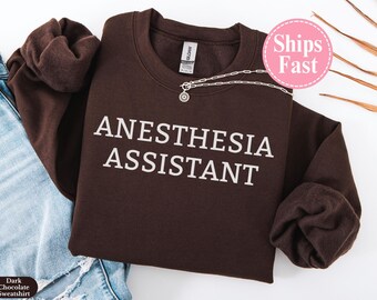 Sudadera de regalo para asistente de anestesia, suéter de cuello redondo para asistente quirúrgico, suéter para asistente de quirófano, ropa para personal médico.