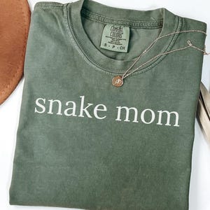 Snake Mom Comfort Colors® Shirt Gift, Snake Mom Sweatshirt, Ball Python Snake Lover Long Sleeve Tee, Pet Corn Snake Owner Crewneck Sweater