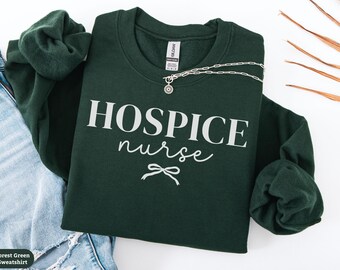 Hospice Nurse Coquette Sweatshirt, Hospice Rn Shirt, Palliative Care Nurse Crewneck Sweater, Hospice Nursing Tee, Nurse Appreciation Gift