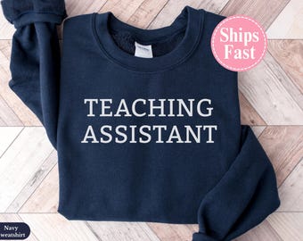 Sudadera de regalo para auxiliar docente, suéter de cuello redondo para auxiliar docente, camiseta para auxiliar docente, ropa para personal escolar.