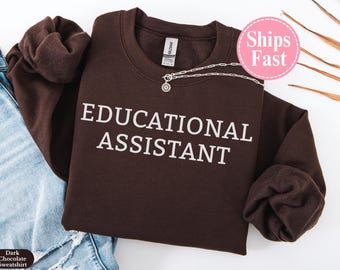 Sudadera de regalo para asistente educativo, suéter de cuello redondo para auxiliar de maestro, camiseta para paraprofesional, ropa para personal escolar