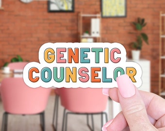 Genetic Counselor Sticker, Genetic Counseling Laptop or Water Bottle Sticker Decal, Genetic Counselor Graduation Gift, Genetics Specialist