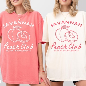 Savannah Peach Bachelorette Shirt, Southern Peaches Fruit Bride Trip Tee, Georgia Bachelorette Party Shirt, Peach Themed Bridal Party TShirt