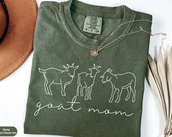 Comfort Colors® Goat Mom Shirt, Goat Mom Sweatshirt Gift, Goat Mama Crewneck Sweater, Goat Owner Gift, Goat Lover Tee, Farm Animal Mom Gift