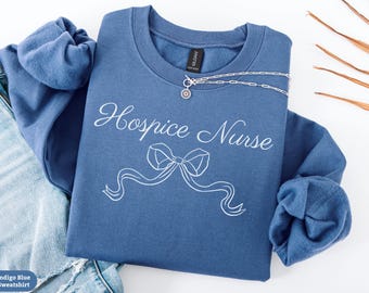 Hospice Nurse Coquette Sweatshirt, Hospice Rn Shirt, Palliative Care Nurse Crewneck Sweater, Hospice Nursing Tee, Nurse Appreciation Gift
