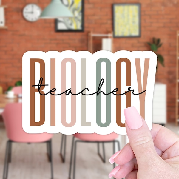 Biology Teacher Sticker Gift, Biology Teacher Team Laptop Sticker Gift, Biology Teacher Squad Crew Gift, Biology Teacher Staff Coworker Gift