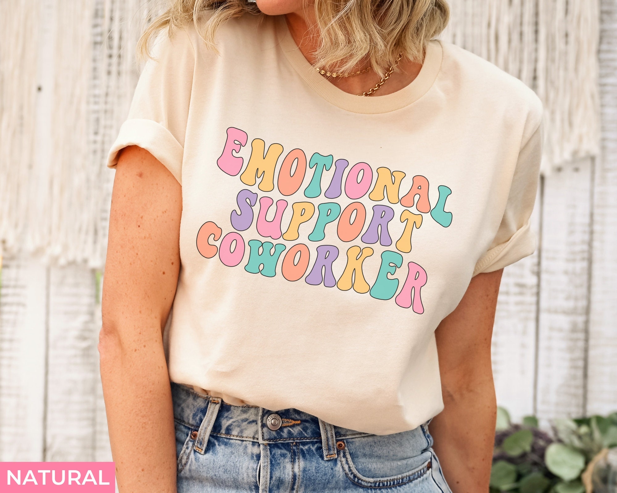 Work Bestie Emotional Support Coworker T-shirt