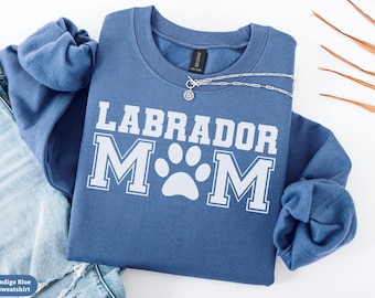 Lab Mom Sweatshirt Gift, Labrador Dog Mom Shirt, Labrador Dog Owner Womens Crewneck Sweater, Lab Mama Tee, Labrador Owner Gift for Her