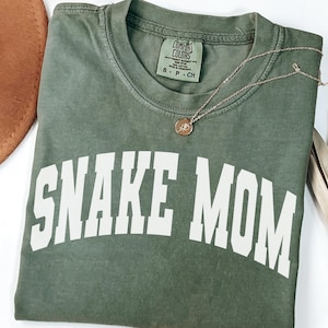 Snake Mom Comfort Colors® Shirt Gift, Snake Mom Sweatshirt, Ball Python Snake Lover Long Sleeve Tee, Pet Corn Snake Owner Crewneck Sweater