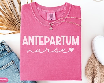 Antepartum Nurse Comfort Colors® Shirt Gift, Antepartum RN Sweatshirt, High Risk OB Long Sleeve Tee, Maternity Nurse Crewneck Grad Gift