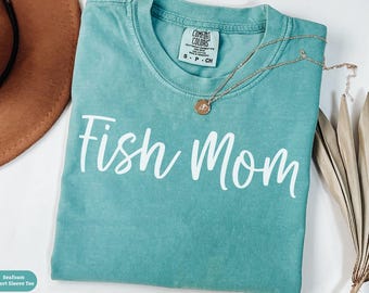 Comfort Colors® Fish Mom Shirt, Fish Mom Sweatshirt Gift, Aquarium Lover Crewneck Sweater, Fish Owner Gift, Betta Fish Mom Tee Gift for Her