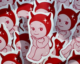 Sonny Angel Sticker Cute Kewpie Cherub Vinyl Sticker Matte Waterproof Die Cut Decal Pastel Aesthetic Laptop Water Bottle Sticker Y2K Trendy