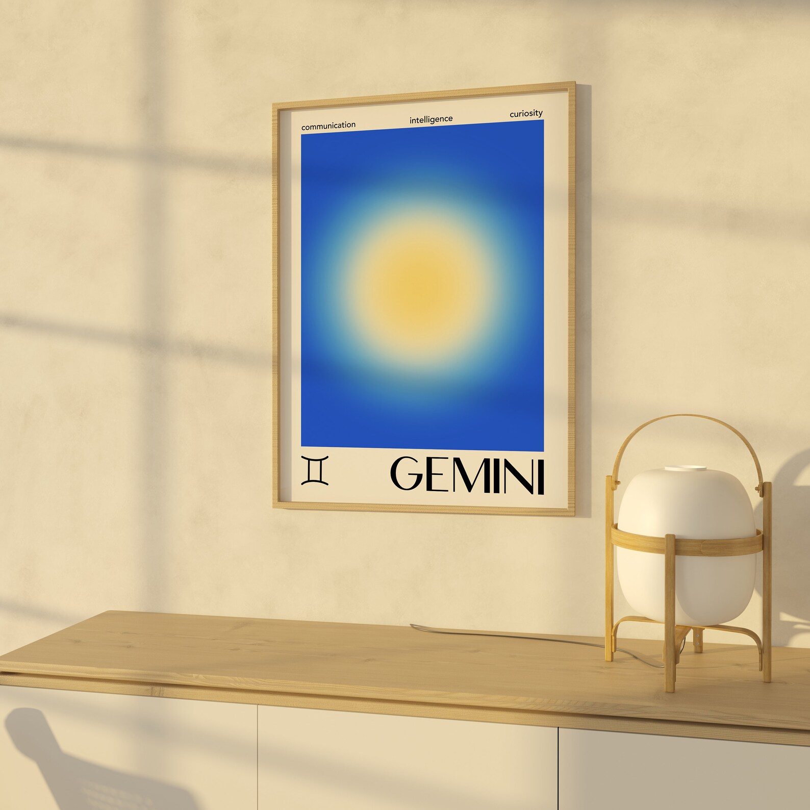 Gemini Zodiac Art Prints, Set of 3, Inspirational Aesthetic Gradients ...
