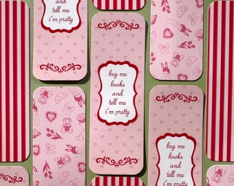 Coquette Bookmark Sonny Angel Print Cute Bookmarks for Women Girly Book Lover Gift for Her Reader Bows Book Mark Preppy Stuff Kewpie Cherub