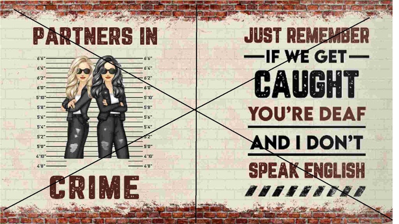 Custom Partner in Crime Tumbler Wrap Personalized Partner in - Etsy