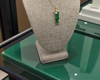 Gold plated Bamboo design pendant 40x20 Comes with gold plated 18 inches long chain