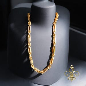 10 MM 24 INCHES LONG luxury Italian Milano gold plated #147