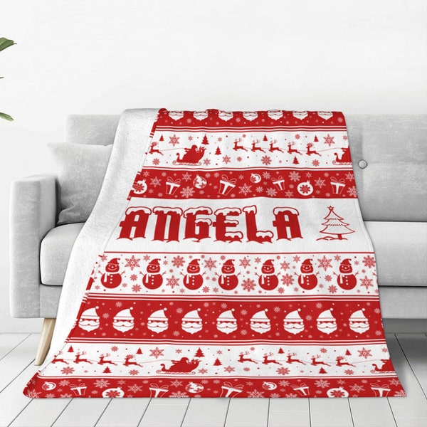 Benutzerdefinierte Weihnachtsdecke, personalisierte Flanell Wärme, festliche Geschenkidee, Weihnachtsgeschenk, festliche Jahreszeit, Geschenk für alle