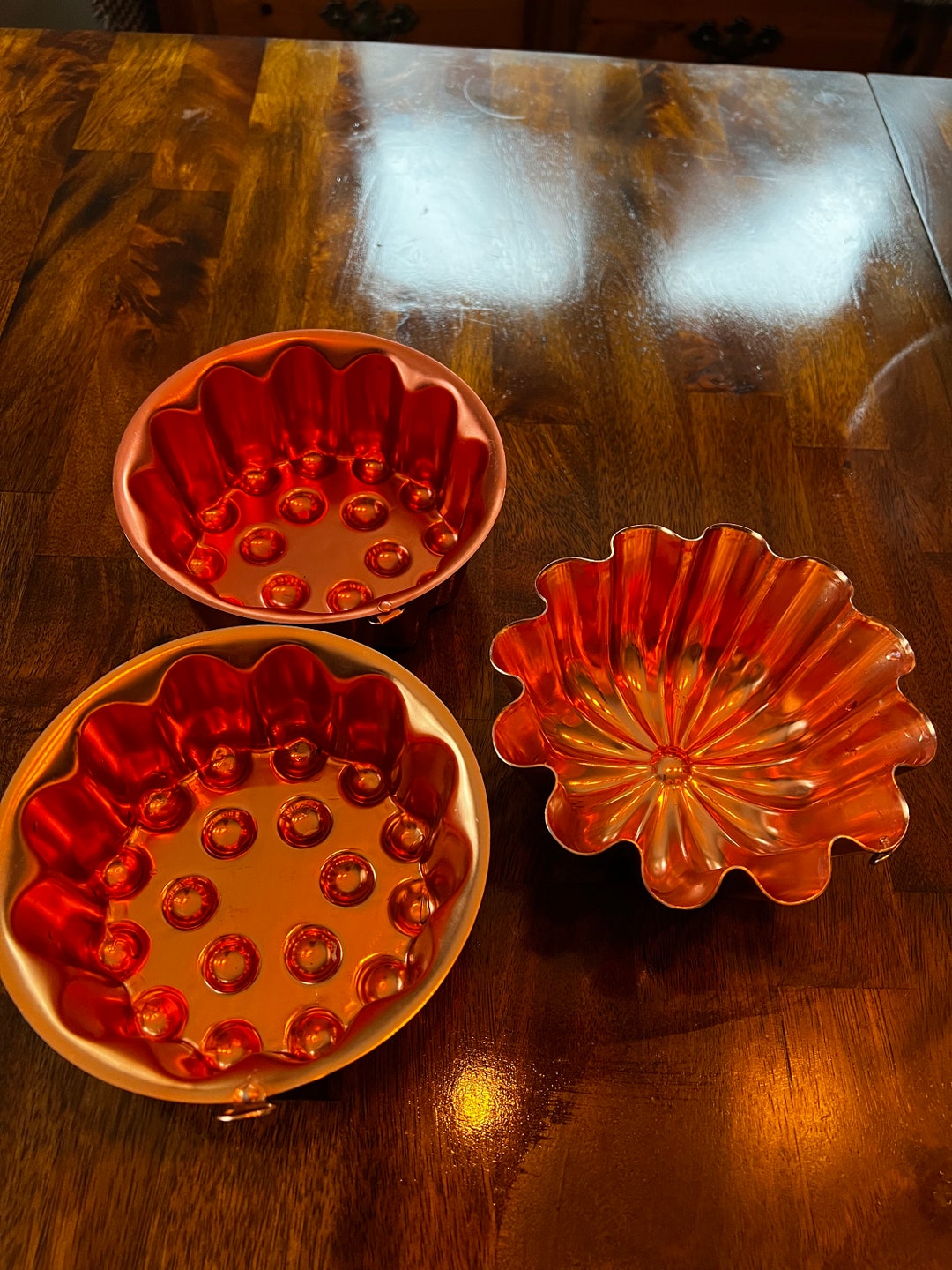 Vintage 4 Cup Copper Jello Mold/ Wall Hanging Etsy