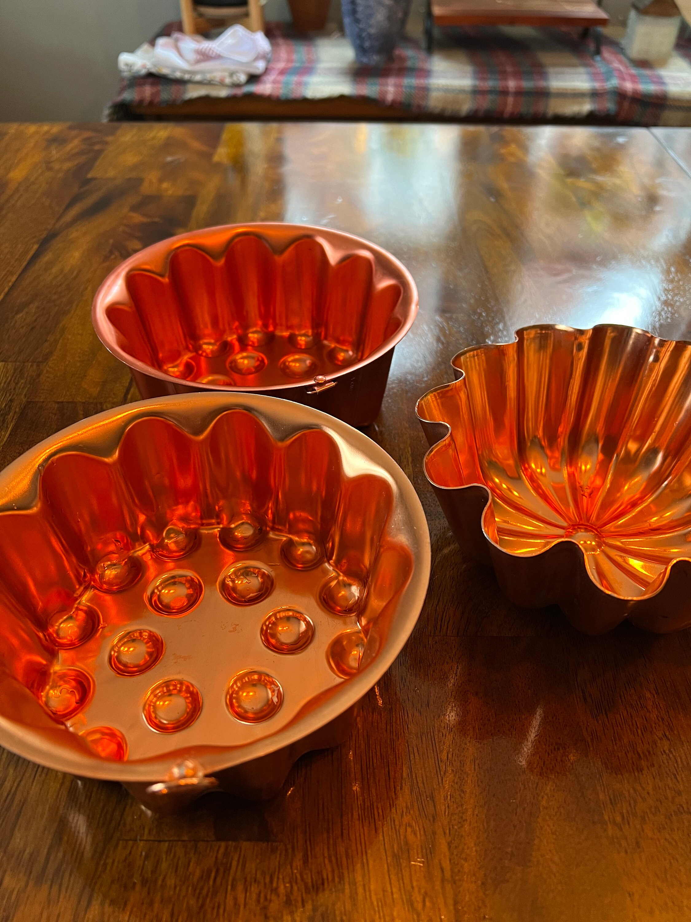 Vintage 4 Cup Copper Jello Mold/ Wall Hanging Etsy