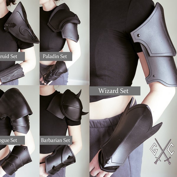 Shoulder/Pauldron and Bracer Armor Patterns: Fantasy, Medieval, EVA Foam Template for Cosplay, LARP, Renfestival Bundle