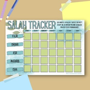 Salah Tracker Printable