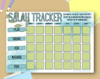 Salah Tracker Printable